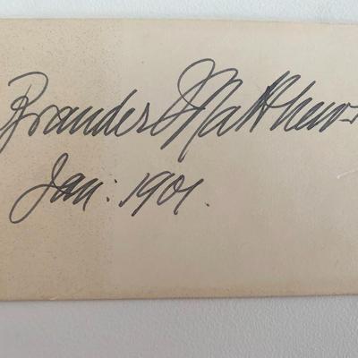 Brander Matthews signature cut