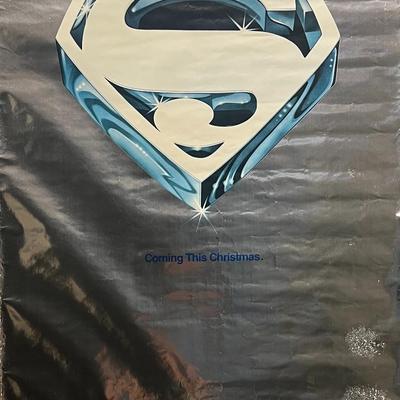 Rare Superman metallic original movie poster