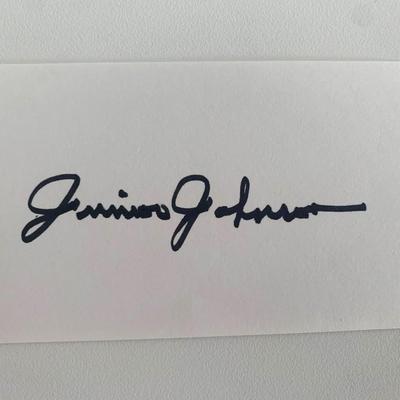 Indy Car Racer Jimmie Johnson original signature