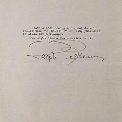 Ralph Bellamy printed signature
