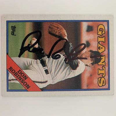 Don Robinson signed baseball card