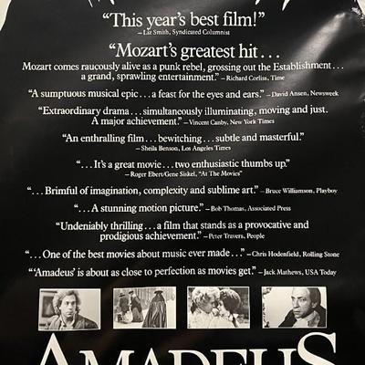 Amadeus 1984 original movie poster
