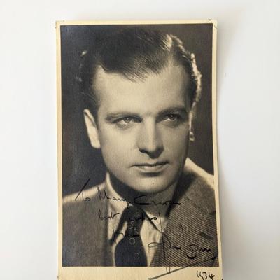 John Loder signed photo
