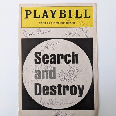 Search And Destroy Cast Signed Playbill