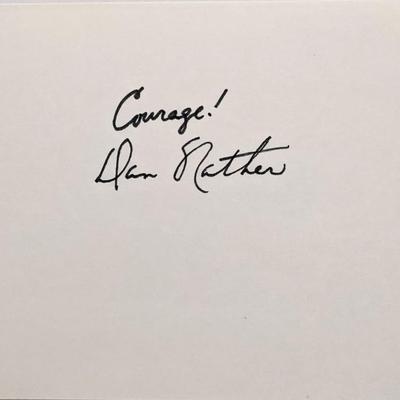 Newscaster Dan Rather signature