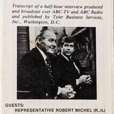 House Republican Leader Robert Michel Signed ABC Transcript