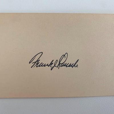 Frank J. Lausche original signature