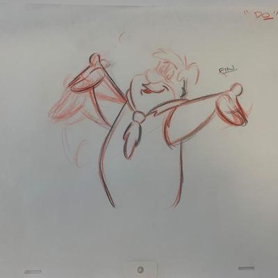 The Flintstones original hand drawn artwork for cartoon