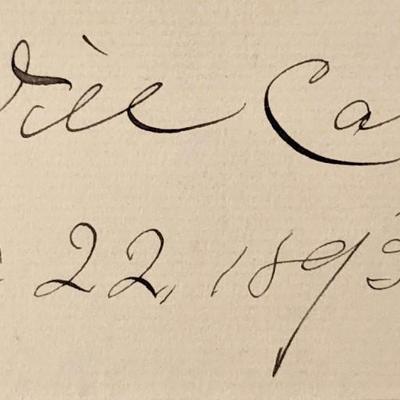 Poet William Carleton autograph