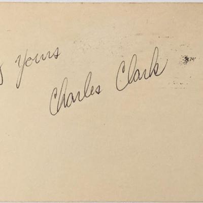 Charles Clark autograph