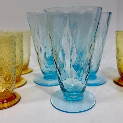 Mixed Vintage Colored Glass various sizes & styles some glow in the dark