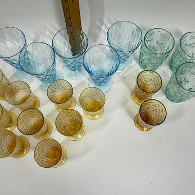 Mixed Vintage Colored Glass various sizes & styles some glow in the dark