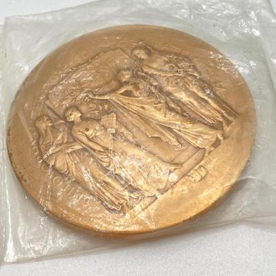 LOT 28: The Gift of Franklin Silver Medal / Coin, Benjamin Franklin Bronze Medal / Token and 200th Anniversary of The Saturday Evening...