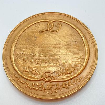 LOT 30: Collection of Bronze / Metal Collectible Tokens / Medals - Zachary Taylor (CC Wright), Abraham Lincoln, Washington Irving,...