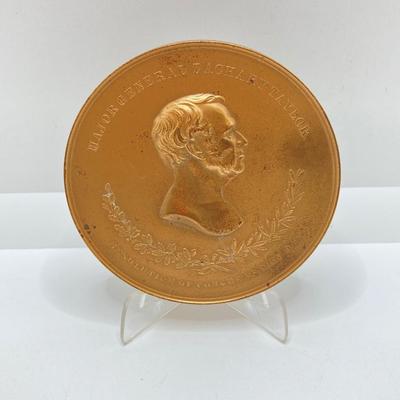 LOT 30: Collection of Bronze / Metal Collectible Tokens / Medals - Zachary Taylor (CC Wright), Abraham Lincoln, Washington Irving,...