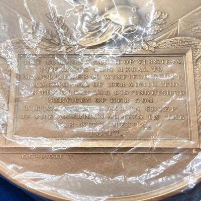 LOT 31: Abraham Lincoln Emancipation Proclamation Medal / Token, with Two CC Wright Collectible Medals / Tokens - (Winfield Scott and...