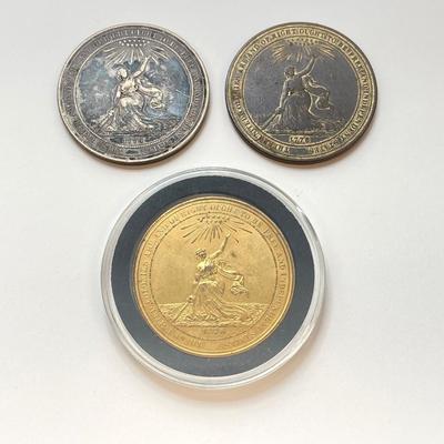 LOT 32:Collection of Vintage Bronze / Medal Tokens - Theodore Roosevelt, 1876 American Independence Commemorative 100th Anniversary and More