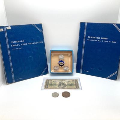 LOT 34: Canadian Coin Collection, Sherritt Paperweight and Paper Currency