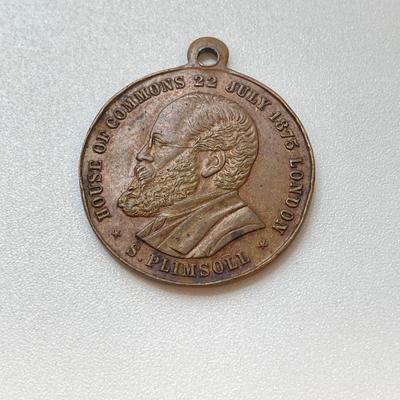 LOT 35: Vintage / Antique Tokens / Medals - S. Plimsoll Coffin Ship, Prince of Wales / Princess Alexandra and Earls Court Gigantic Wheel