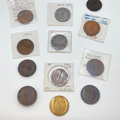 LOT 35: Vintage / Antique Tokens / Medals - S. Plimsoll Coffin Ship, Prince of Wales / Princess Alexandra and Earls Court Gigantic Wheel