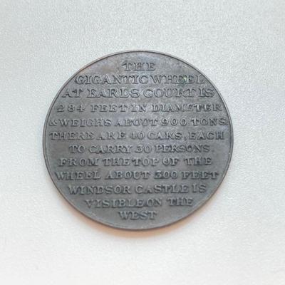 LOT 35: Vintage / Antique Tokens / Medals - S. Plimsoll Coffin Ship, Prince of Wales / Princess Alexandra and Earls Court Gigantic Wheel