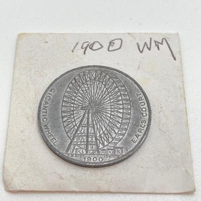 LOT 35: Vintage / Antique Tokens / Medals - S. Plimsoll Coffin Ship, Prince of Wales / Princess Alexandra and Earls Court Gigantic Wheel