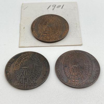 LOT 35: Vintage / Antique Tokens / Medals - S. Plimsoll Coffin Ship, Prince of Wales / Princess Alexandra and Earls Court Gigantic Wheel