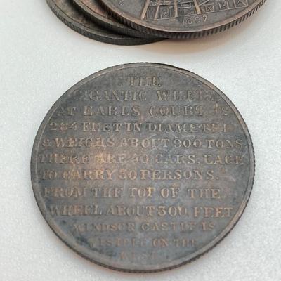 LOT 35: Vintage / Antique Tokens / Medals - S. Plimsoll Coffin Ship, Prince of Wales / Princess Alexandra and Earls Court Gigantic Wheel