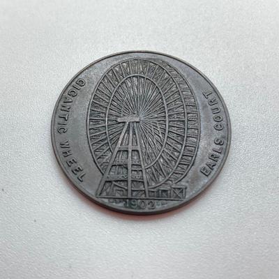 LOT 35: Vintage / Antique Tokens / Medals - S. Plimsoll Coffin Ship, Prince of Wales / Princess Alexandra and Earls Court Gigantic Wheel