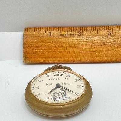 LOT 40: 25th Anniversary N.A.W.C.C. Pocket Watch - Phila Chap 1