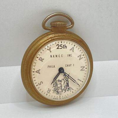 LOT 40: 25th Anniversary N.A.W.C.C. Pocket Watch - Phila Chap 1
