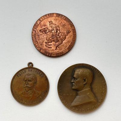 LOT 44: Collection of Vintage Explorers Metal Coins / Tokens - Christopher Columbus Exposition, Yosemite Centennial, Lewis and Clark and...