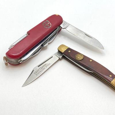 LOT 46: Vintage / Antique Collection - Knives, Coins, Toy Car, Sundial, Wallet, Wooden Token and Much More