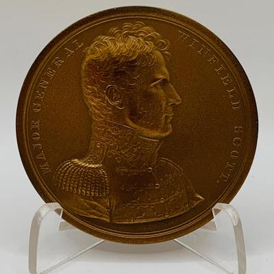 LOT 57: Bronze Tokens/Medals Featuring Military Leaders and More
