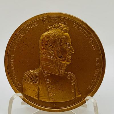 LOT 57: Bronze Tokens/Medals Featuring Military Leaders and More