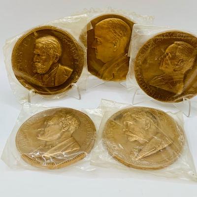 LOT 59: Collection of Five (5) Bronze Metals