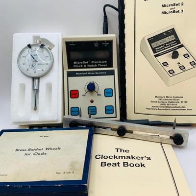 LOT 61: Precision Clock Repair Instruments, Tools, Parts and Instructions