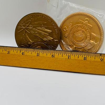 LOT 63: Bronze Medals and Tokens Honoring Military Achievements