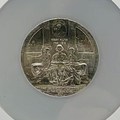 LOT 64: 1909 Aluminum ANS Medal - Hudson - Fulton Celebration NGC Graded