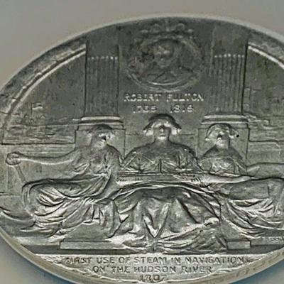 LOT 64: 1909 Aluminum ANS Medal - Hudson - Fulton Celebration NGC Graded