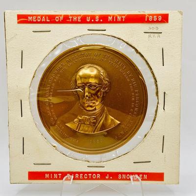 LOT 68: Bronze US Mint Medals Featuring 1859 Medal of the US Mint Snowden