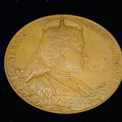 LOT 69: King Edward the VII of England 1902 Coronation Medal in Box