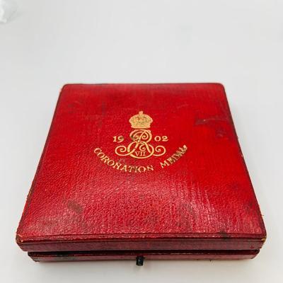 LOT 69: King Edward the VII of England 1902 Coronation Medal in Box