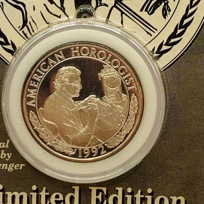 LOT 72: American Horologist Limited Edition Collector Medallion - 1992