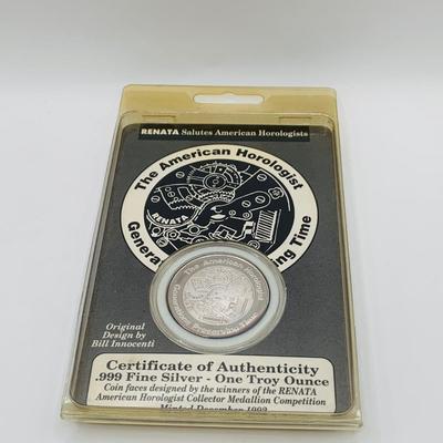 LOT 72: American Horologist Limited Edition Collector Medallion - 1992