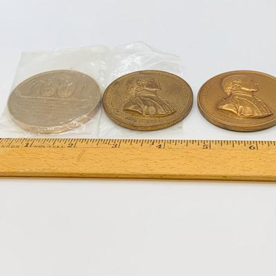 LOT 73: Collection of Bronze Tokens and Medals Including Hudson Fulton 1898 Medal