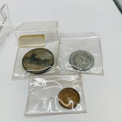 LOT 75: Collection of Bronze and Metal Tokens, Medals and Medallions