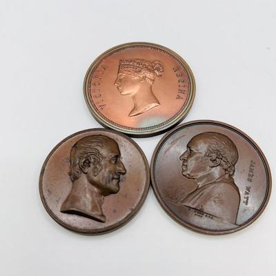 LOT 75: Collection of Bronze and Metal Tokens, Medals and Medallions
