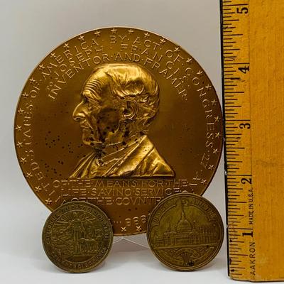 LOT 76: Set of Three (3) Bronze Medal Including Joseph France Medal and More