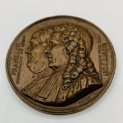 LOT 77: Franklin Montyon 1833 Bronze Medal and William McKinley Bronze Medal